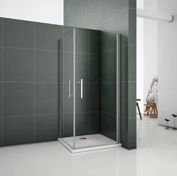 H K - Sprchový kout SOLO D1 R976, 76x90x185 se dvěma jednokřídlými dveřmi, rohový vstup včetně sprchové vaničky z litého mramoru SE-SOLOD1R976/THOR-9076