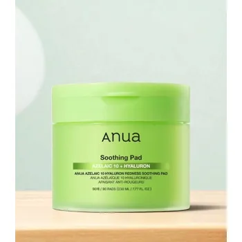 Pleťové sérum Anua - Azelaic Acid 10 Hyaluron Redness Soothing Pad - Zklidňující tonizační tampony s kyselinou azelaovou a kyselinou hyaluronovou 90ks/230ml