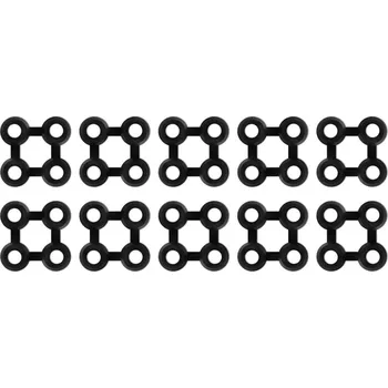 vidaXL Spojovací díly k rohoži 10 ks guma černé [246612]
