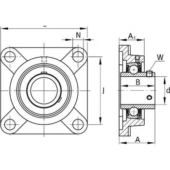 UCF 206-J7 FAG Čtvercová ložisková jednotka