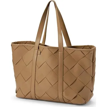 Přebalovací taška Elodie Details - Braided Leather Caramel Brown