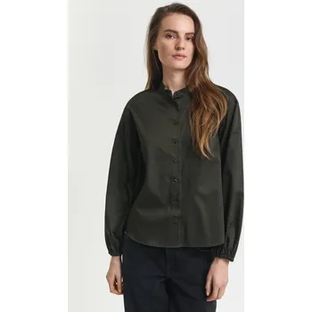 Dámská košile HALENKA GANT REG COTTON SATIN BLOUSE GREEN LAGOON