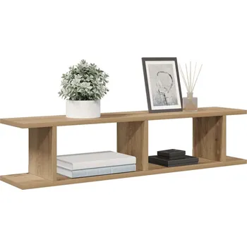 Nábytek vidaXL Nástěnné police 2 ks 90x18x20 cm kompozitní dřevo [807197] Barva: dub artisan