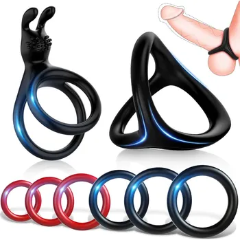 SuperLove Be Hard Cock Ring Set Black