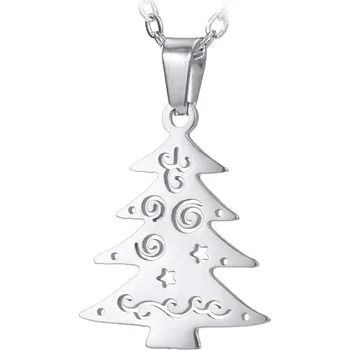 Přívěsek Šperky4U Ocelový přívěsek vánoční stomeček - OPP1952
