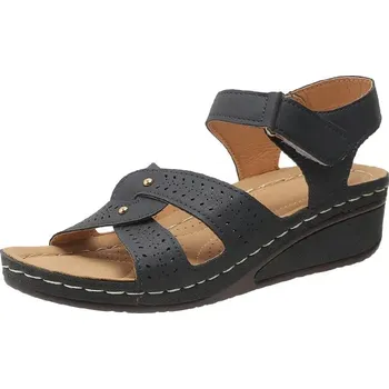 Dámské sandále Letní dámské sandály na klínku s protiskluzovou podrážkou Barva: Azurová, Velikost: 42