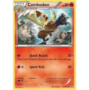 Karetní hra Pokémon PRC 027/160 Combusken - Primal Clash Stav: Near Mint, Verze: REVERSE HOLO