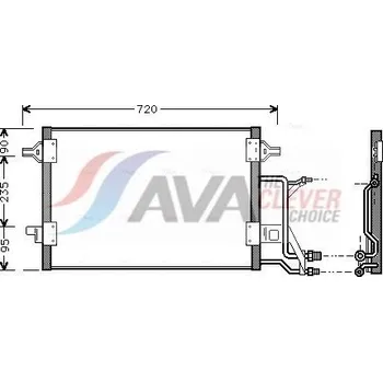 Výparník klimatizace Kondenzátor, klimatizace AVA AI5176