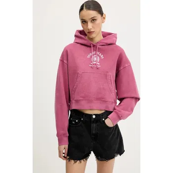 Dámská mikina Bavlněná mikina Tommy Jeans DW0DW20311 růžová 43X, vel. L