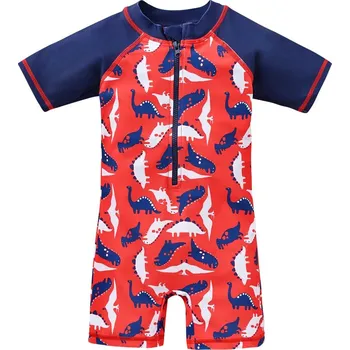 Kojenecký overall Letní dětské plavky s potiskem, jednodílný model Velikost: 12M, Barva (Varianta): YY9052