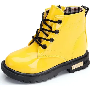 Chlapecká obuv Dětské zateplené zimní boty s hrubou podrážkou Velikost: 23, Barva (Varianta): Žlutá