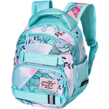 Dětský batoh Dětský batoh Meatfly Levi -Mint Flowers (10 L)