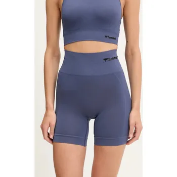 Dámské kraťasy Tréninkové šortky Hummel Tif černá barva, hladké, high waist, 214151 45D, vel. L