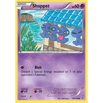 Sběratelská karetní hra Pokémon ROS 030/108 Shuppet - Roaring Skies Stav: Excellent, Verze: REVERSE HOLO