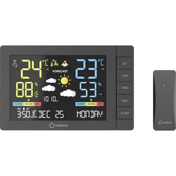 Meteostanice Renkforce RF-4883632 digitální meteostanice Počet senzorů (max.) 3 ks