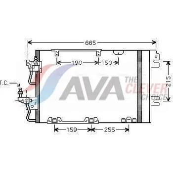 Výparník klimatizace Kondenzátor, klimatizace AVA OL5384D