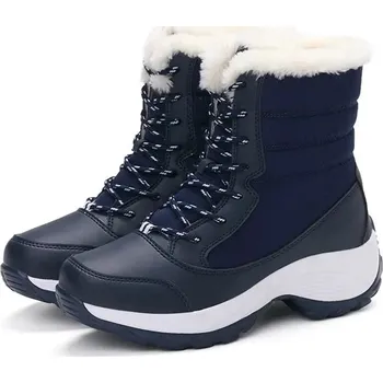 Pánská zimní obuv Zimní boty s platformou a kožešinou Barva: Modrá, Velikost: 38