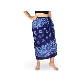 Šátek Sarong - Pareo REN, kvítek, modrá