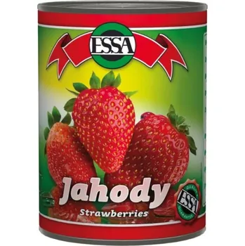 Sušené ovoce Essa JAHODY V MÍRNĚ SLADKÉM NÁLEVU 410 g