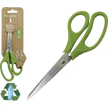 Kancelářské nůžky LUMA ECO nerezové 21 cm, zelené
