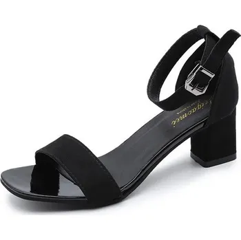 Dámské sandále Sandály na podpatku s páskem a elegantním střihem Velikost: 34, Barva (Varianta): black 5cm