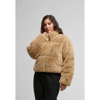 Dámská casual bunda Ladies Short Faux Fur Puffer Jacket - wetsand XL
