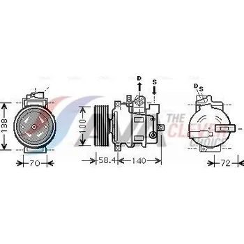 Kompresor klimatizace Kompresor, klimatizace AVA AIAK262