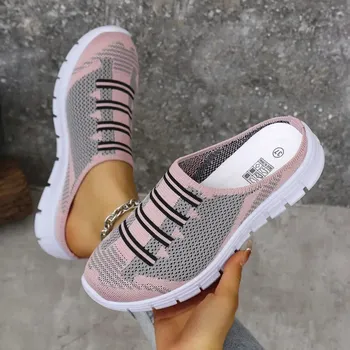 Dámské tenisky Prodyšné slip-on tenisky s nízkou podrážkou Barva: Růžová, Velikost: 41