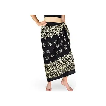 Šátek Sarong - Pareo REN, kvítek, černá