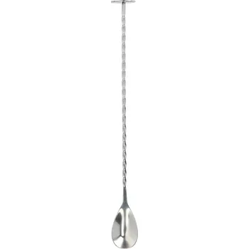 Talíř blokker Barová lžíce na koktejly z nerezové oceli – 25 cm 0012687