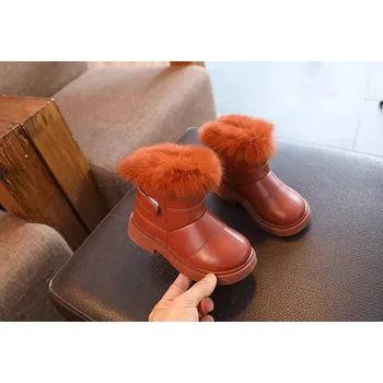 Chlapecká zimní obuv Zimní dětské boty s kožíškem, stylový vzhled Velikost: 30, Barva (Varianta): C02Red