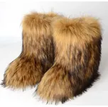 Dámské huňaté zimní boty v módním stylu Barva: Zlatá, Velikost: 40