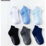 Sada 6/12 párů nízkých dětských ponožek s protiskluzem Velikost: L, Barva (Varianta): Boy 6 Pairs
