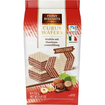 CUBUS WAFERS Vafle s lískooříškovou náplní [Feiny Biscuits, 125 g]