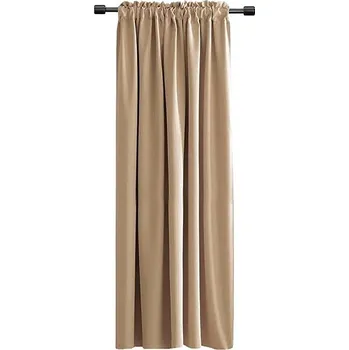 Závěs Mybesthome Rabat Blackout Zatemňovací závěs s řasící páskou, 135 × 180 cm, béžový, 1 ks