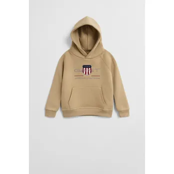 Dívčí mikina MIKINA GANT ARCHIVE SHIELD RAGLAN HOODIE DARK KHAKI