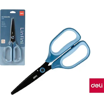 Kancelářské nůžky DELI Linfini nerezové 17.5 cm, modré