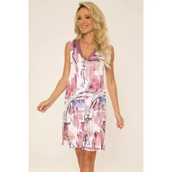 Dámská košile DÁMSKÁ KOŠILE FIALOVÁ 775 VELKÁ borůvky 3xl