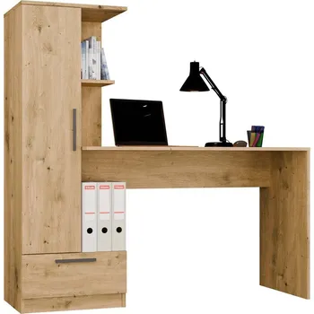 Psací stůl Psací stůl s vestavěnou skříní a policemi COSMO dub artisan