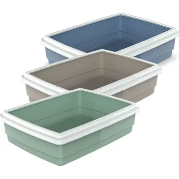 Toaleta pro kočku Tommi Katja Jumbo s okrajem 54 x 40 x 14 cm mix barev