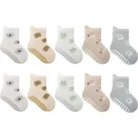 Sada 5 párů ponožek s proužky a vzory pro děti Velikost: M, Barva (Varianta): 10 Pairs Mixed Color