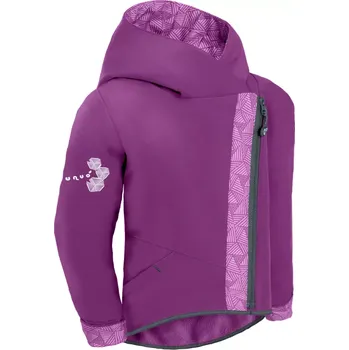 Dívčí bunda Unuo Dětská softshellová bunda s fleecem Cross Ostružinová Sharp Holka 134/140