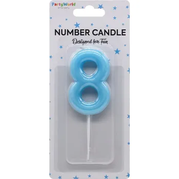 Dortová svíčka Dortová svíčka číslo 8 modrá
