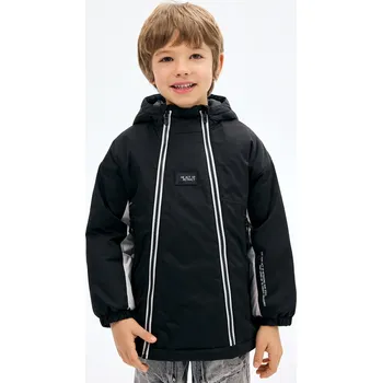 Chlapecká bunda Reserved - Zateplená bunda s kapucí - černý - 004CI-99X - 004CI-99X-158-2