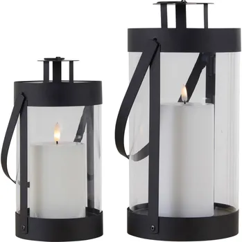 Lucerna House Nordic Sada 2 ks luceren, ocel/sklo, černé, 24/32 cm, Bondi