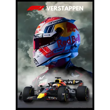 Obraz Plakát Verstappen Formule F1 Dárek pro kluka, chlapa, sport v rámu A3