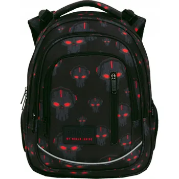 Školní batoh DERFORM Školní batoh BackUP Roboti Red, 39 cm, 24 l