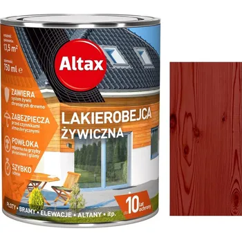 Lak na dřevo Lazura s lakem Altax 0,75 l červená satén