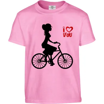 Pánské tričko Tričko I love you | Cycling Druh: Dětské, Barva: Růžová, Velikost: 146-L