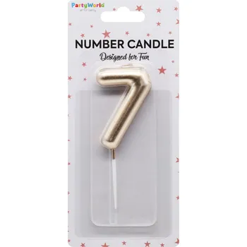 Dortová svíčka Dortová svíčka číslo 7 rosegold